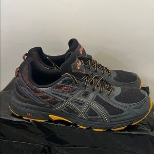 ASICS Men's Gel-Venture 6 Charcoal And yellow